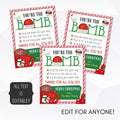 printable hot cocoa bomb tags Christmas